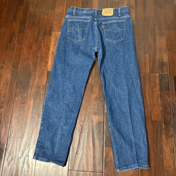 Vintage Levi 505 Jeans Men’s Size 38x32 Regular Fit Straight Leg 90s Orange Tab - Picture 7 of 10